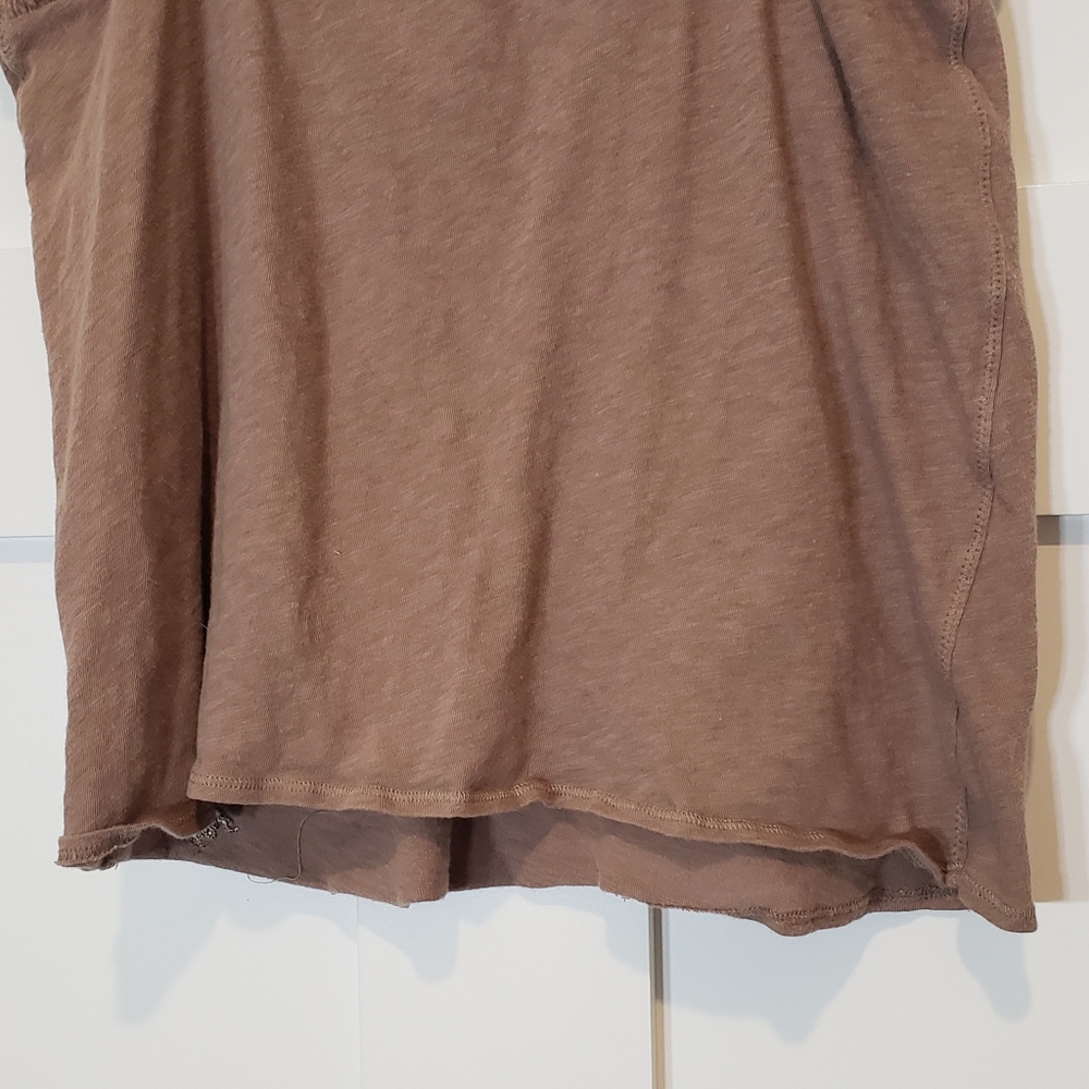 Abercrombie & Fitch Cropped Cami Eyelets Adjustable Straps V-Neck Sz Large Mauve - Picture 11 of 14